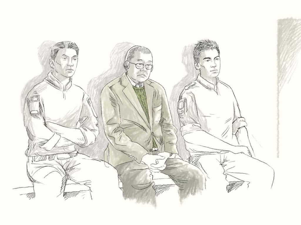 Процесът срещу Джими Лай: Публикуваните скици предлагат на обществеността поглед върху моменти от съдебната зала